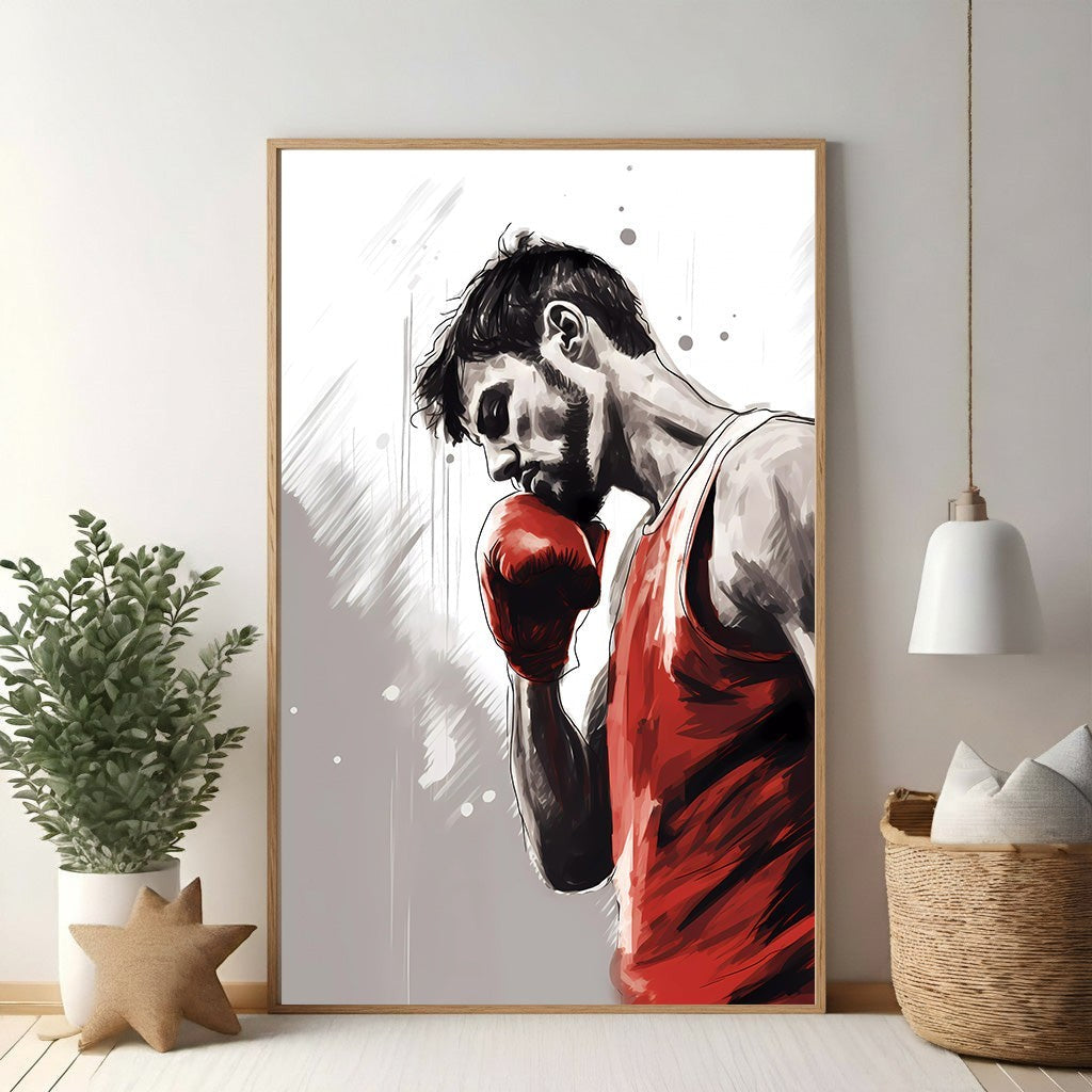 Boxing Champion Motivational Artwork