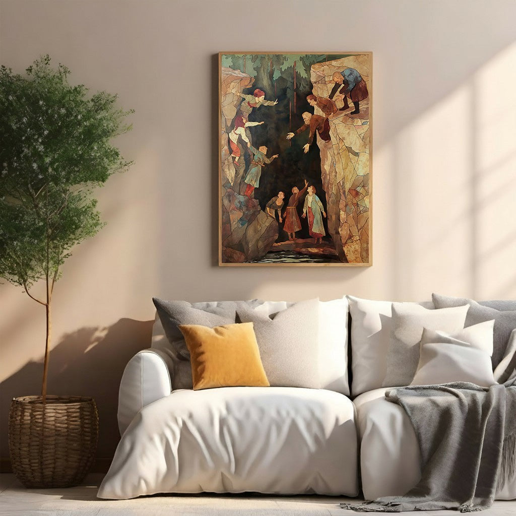 The Descent Into The Cave Wall Art