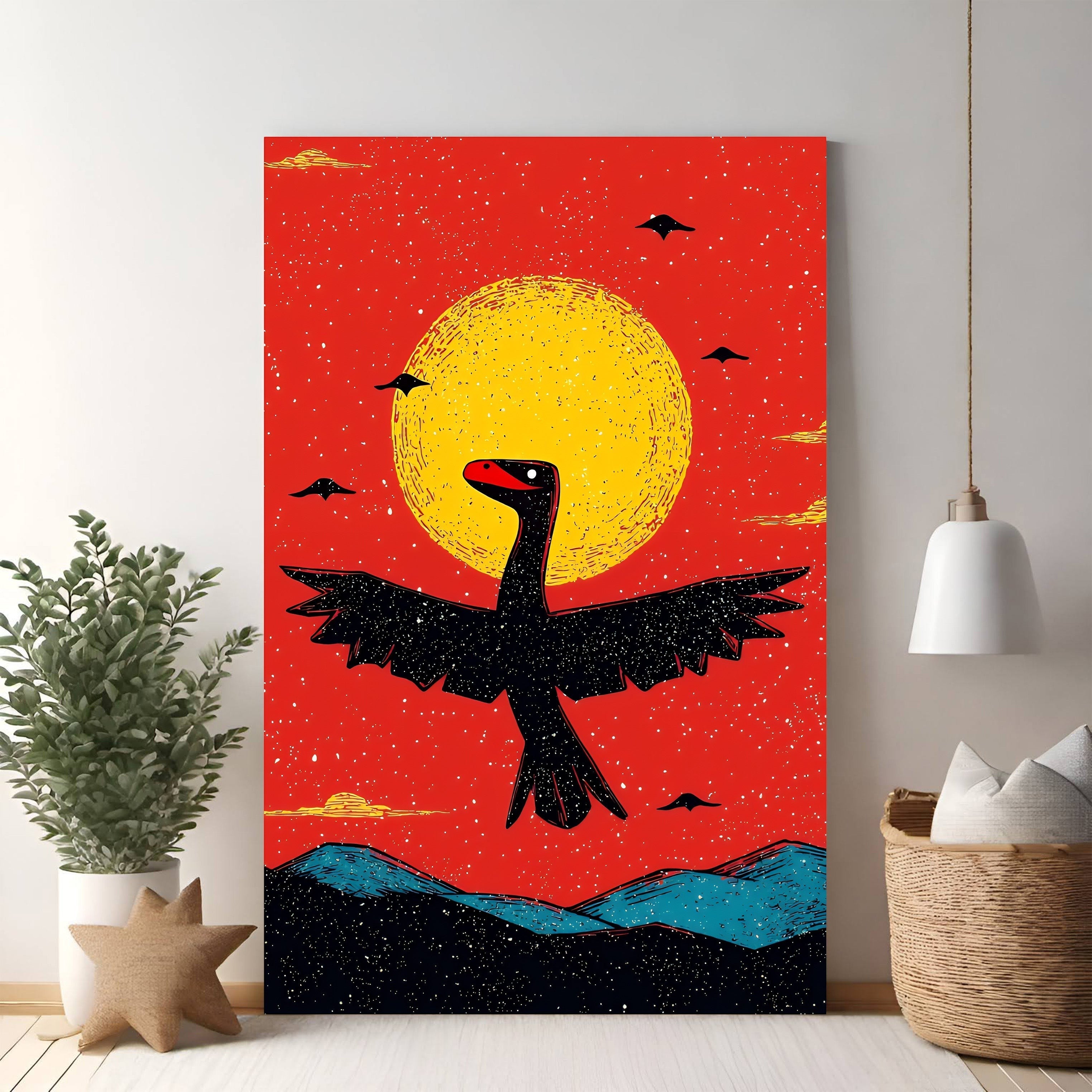 Dinosaur Flying Under The Sun
