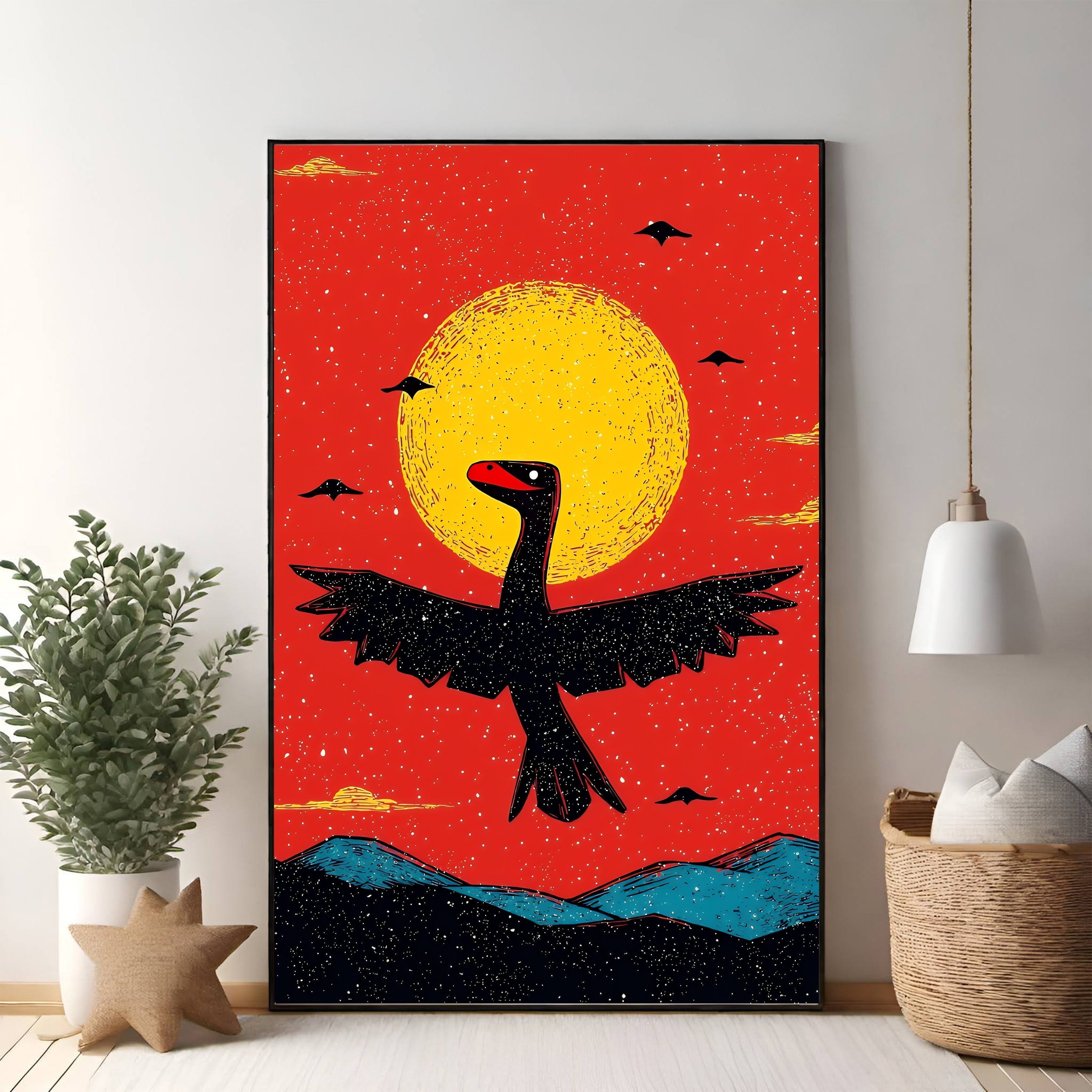 Dinosaur Flying Under The Sun