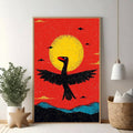 Dinosaur Flying Under The Sun