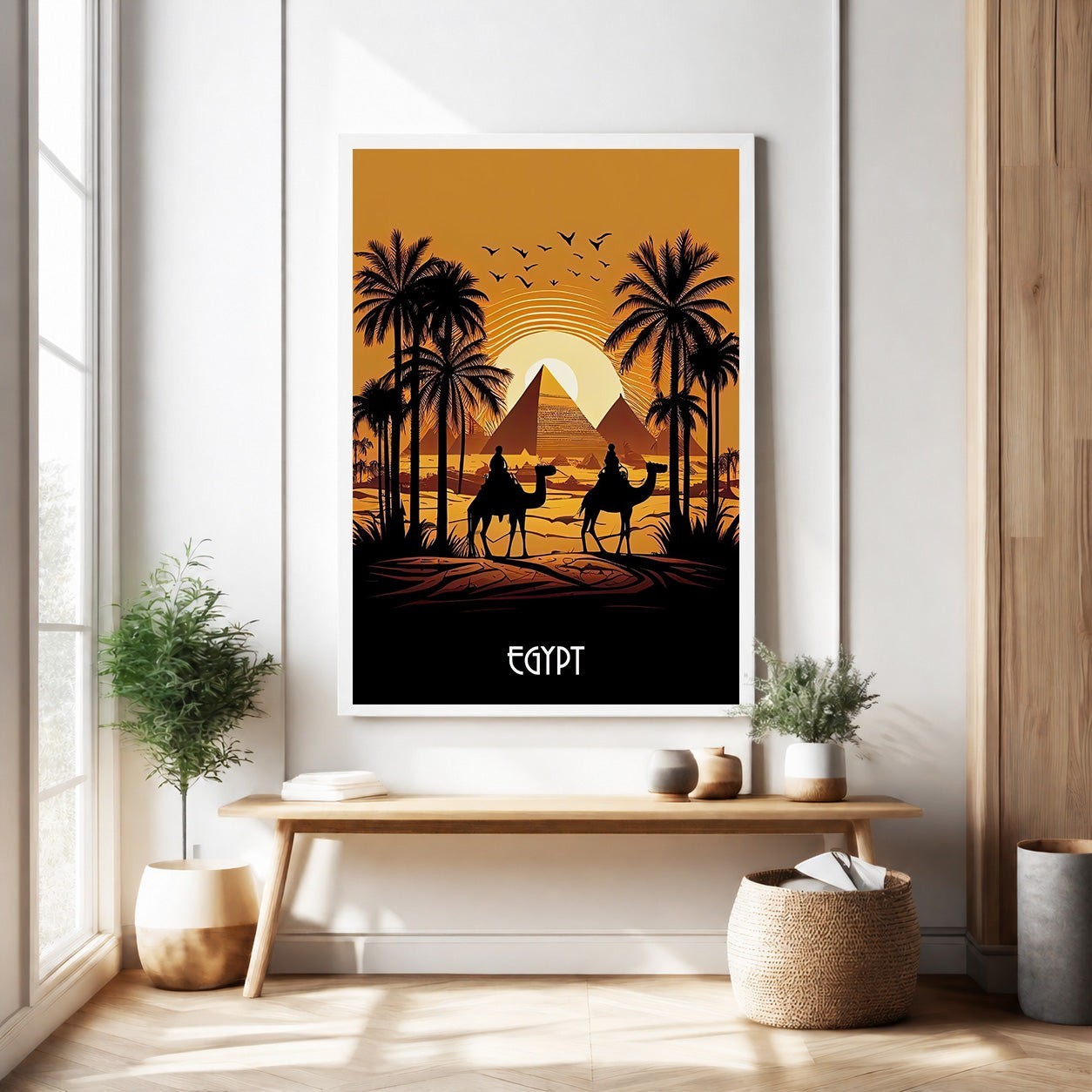 Desert Camel Ride Through Egyptian Pyramids
