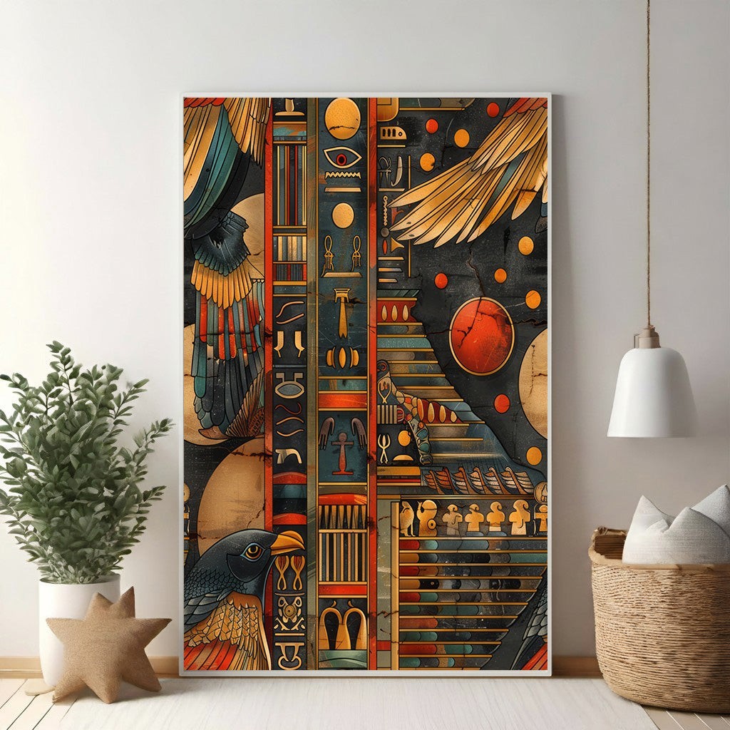 Ancient Egyptian Hieroglyphic Wall Art
