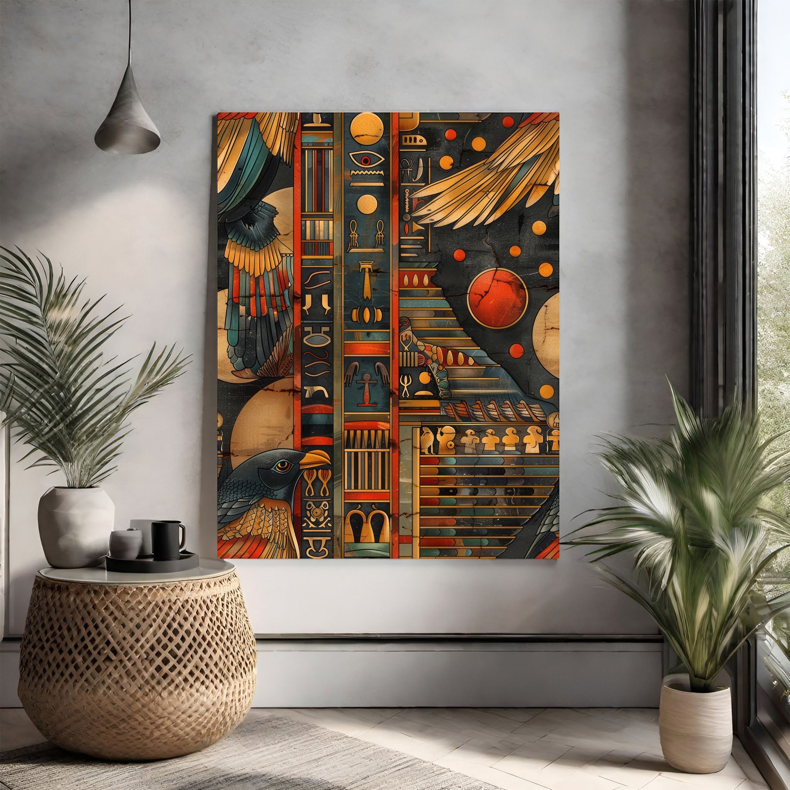 Ancient Egyptian Hieroglyphic Wall Art