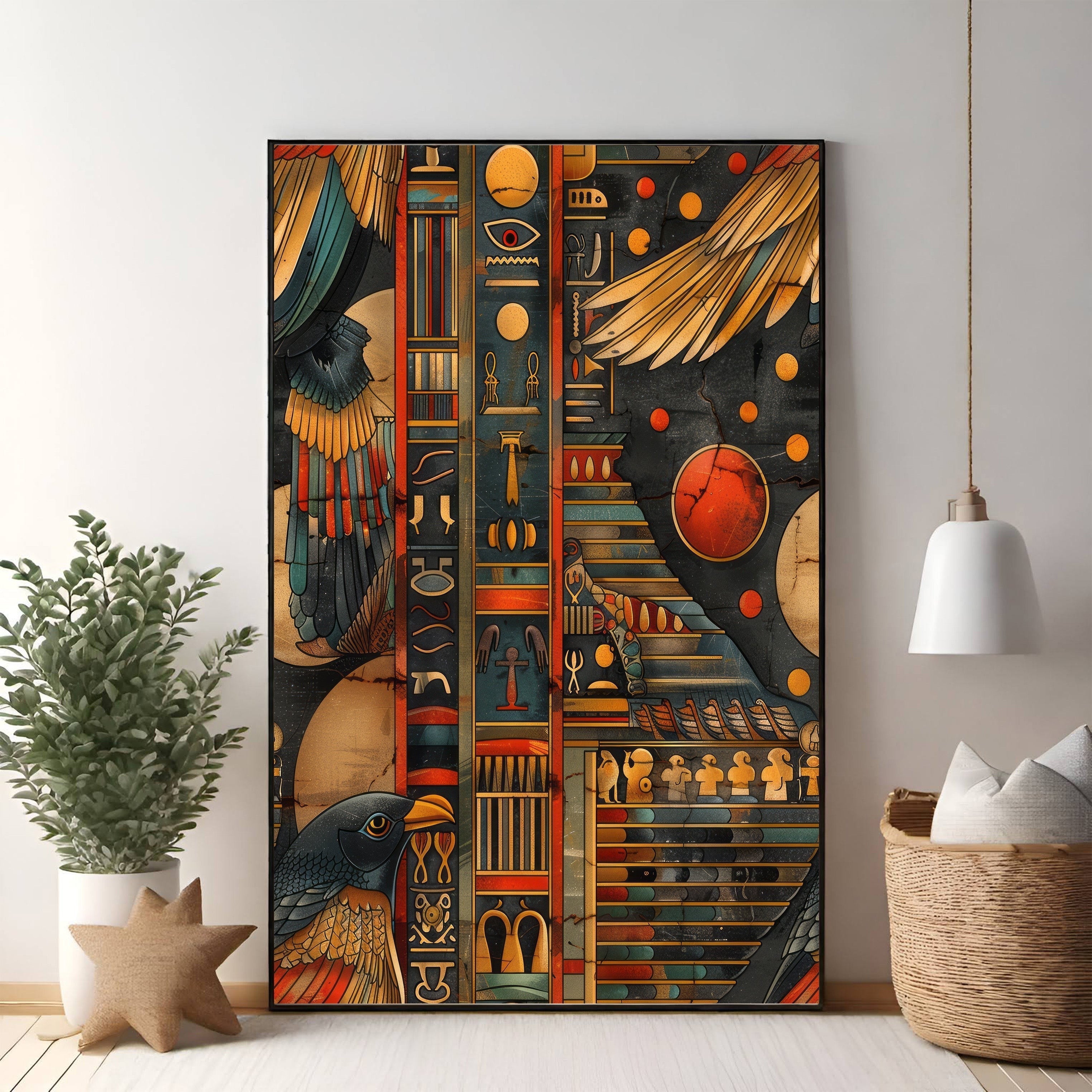 Ancient Egyptian Hieroglyphic Wall Art