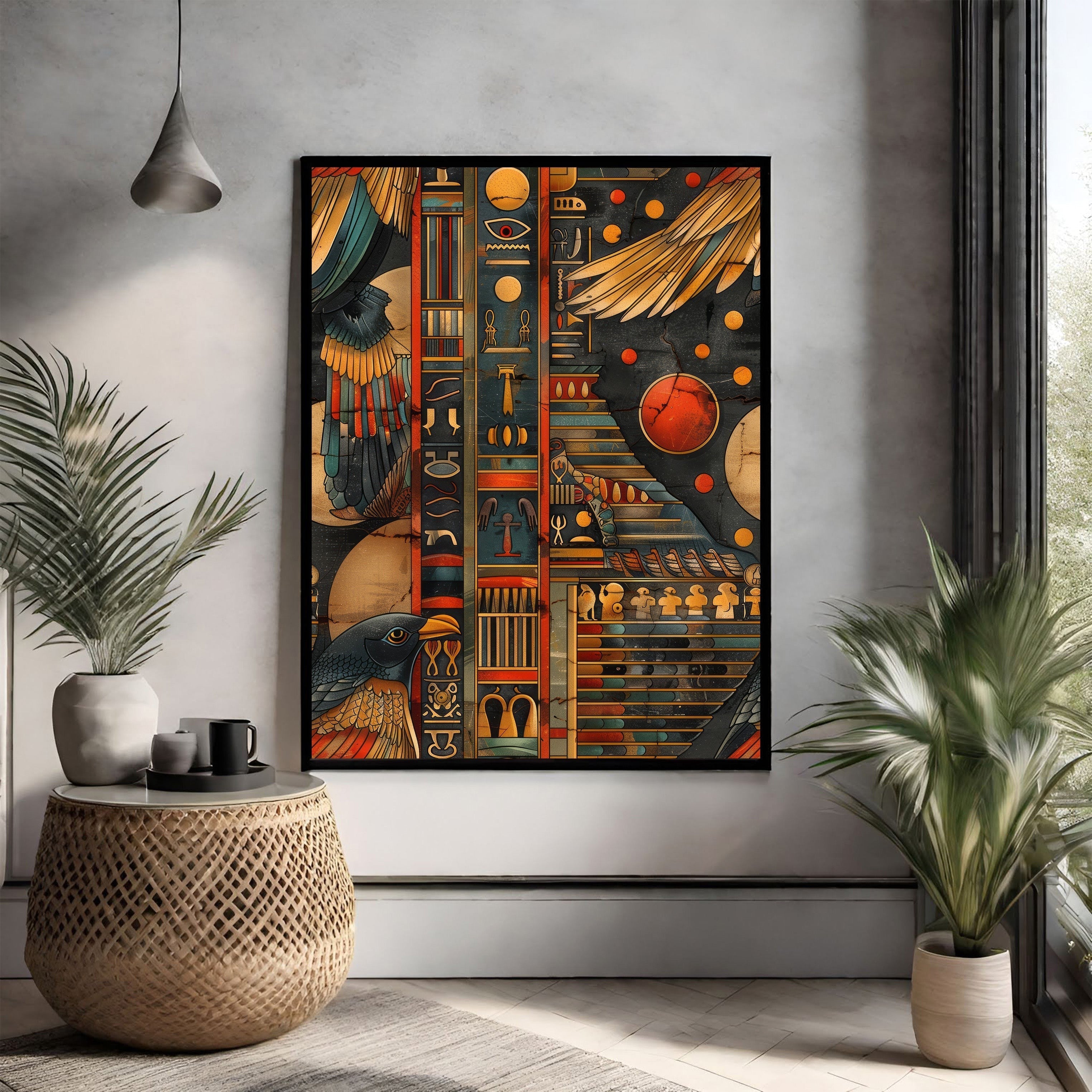 Ancient Egyptian Hieroglyphic Wall Art