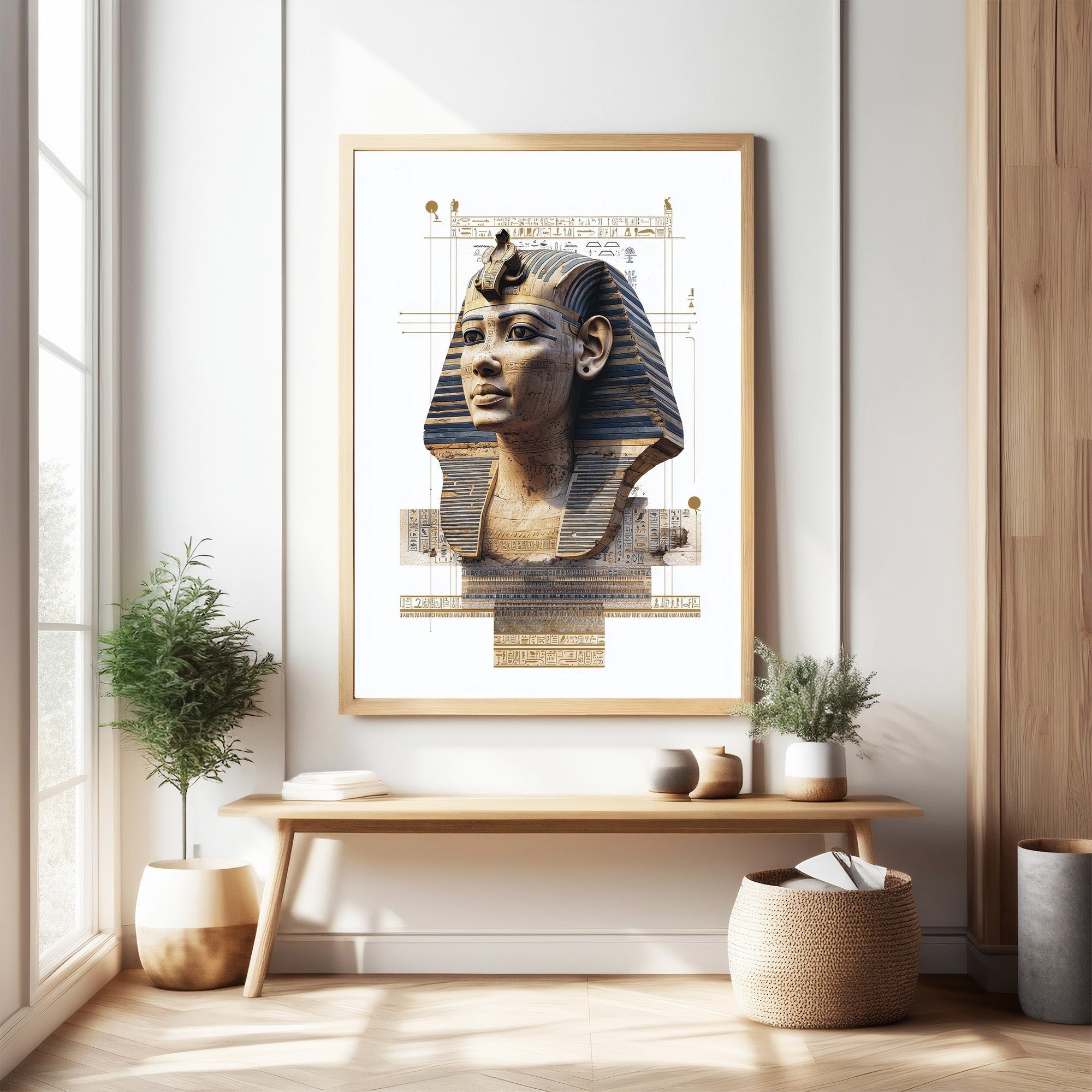 Ancient Egyptian Pharaoh Portrait Wall Art