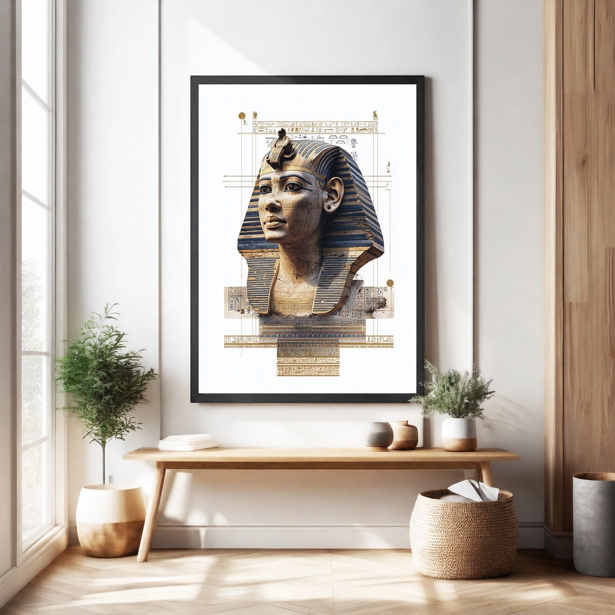 Ancient Egyptian Pharaoh Portrait Wall Art