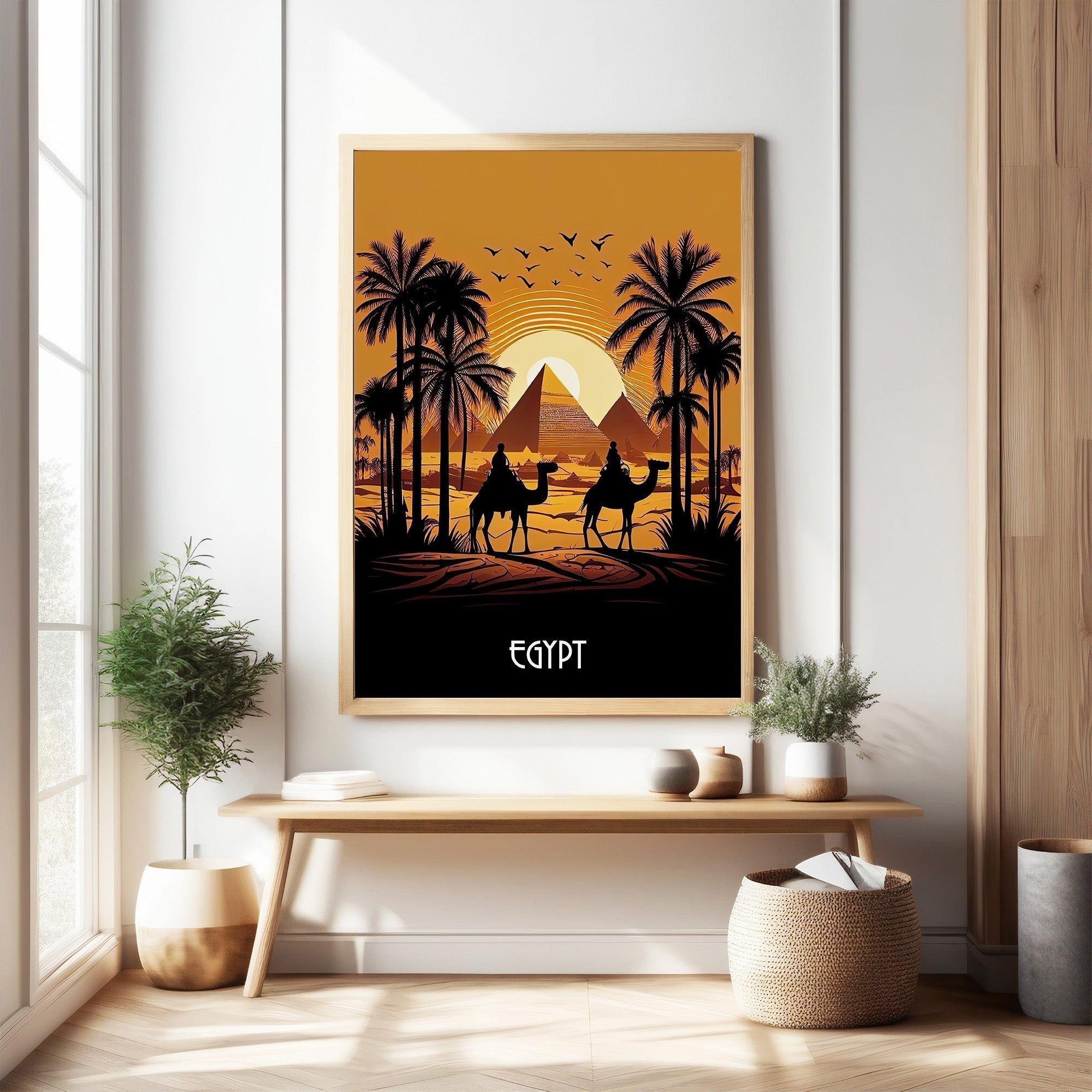 Desert Camel Ride Through Egyptian Pyramids