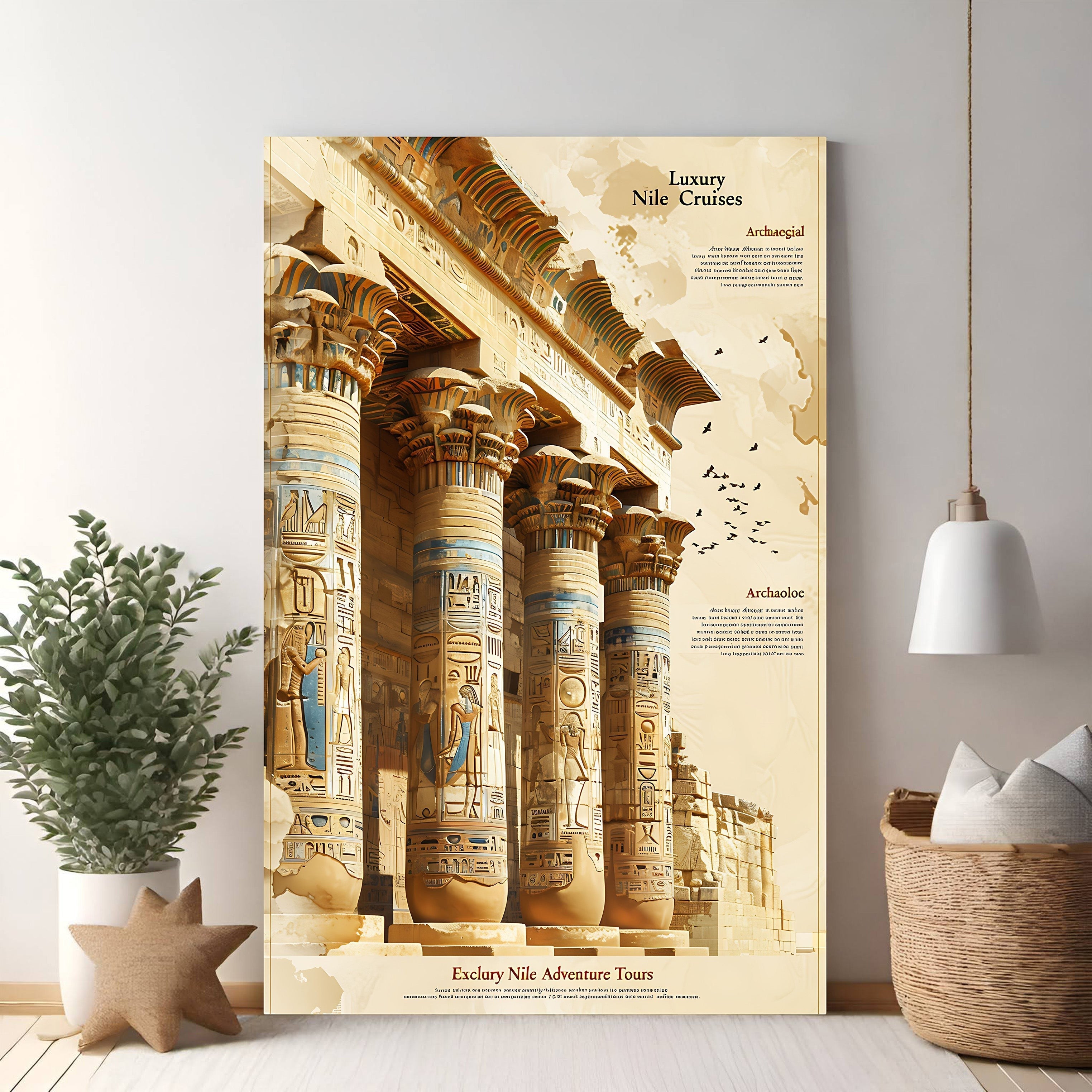 Ancient Egyptian Temple Columns Wall Art