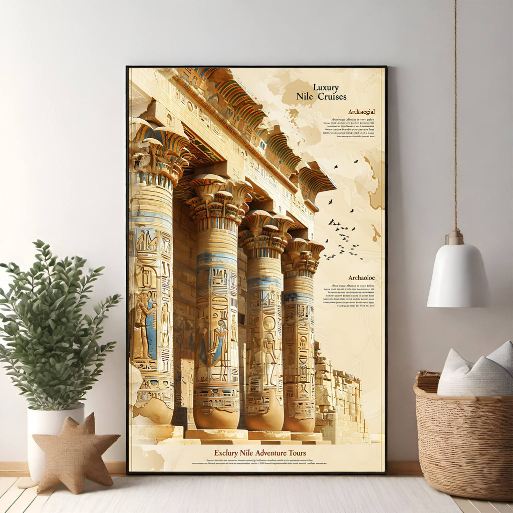 Ancient Egyptian Temple Columns Wall Art