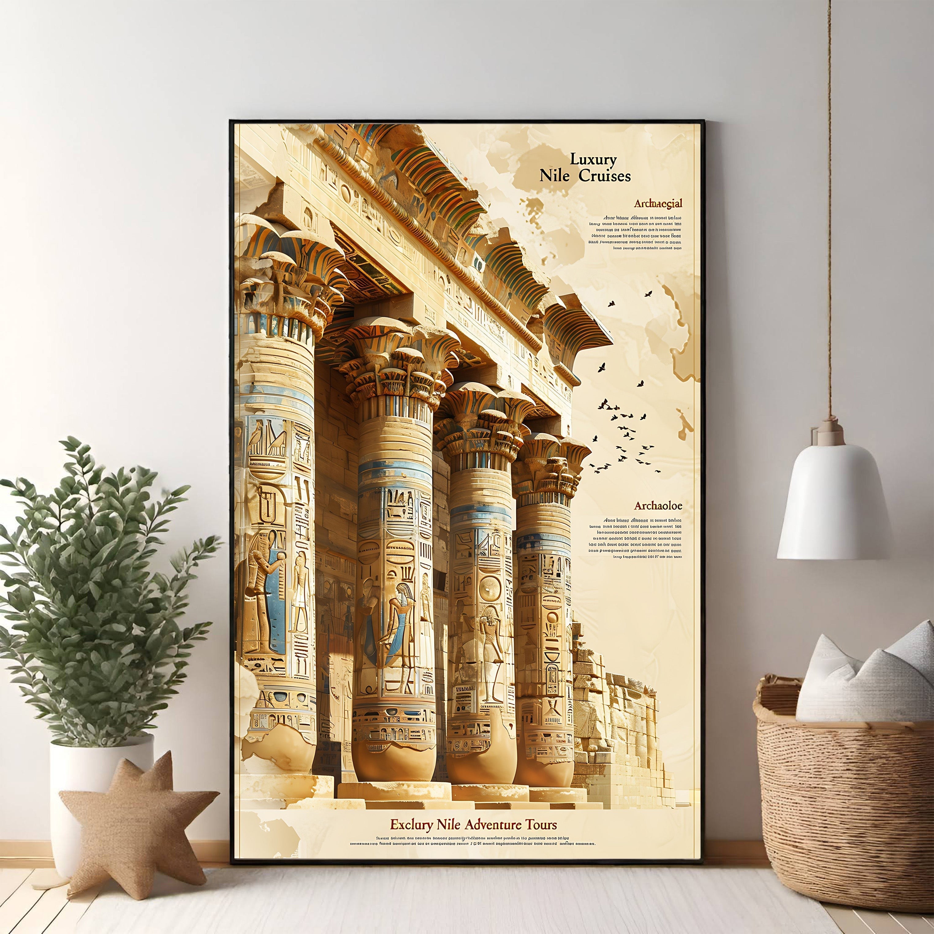 Ancient Egyptian Temple Columns Wall Art