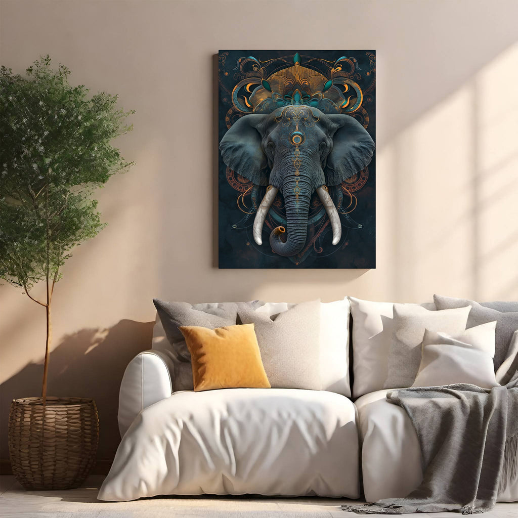 Majestic Elephant Portrait Wall Art