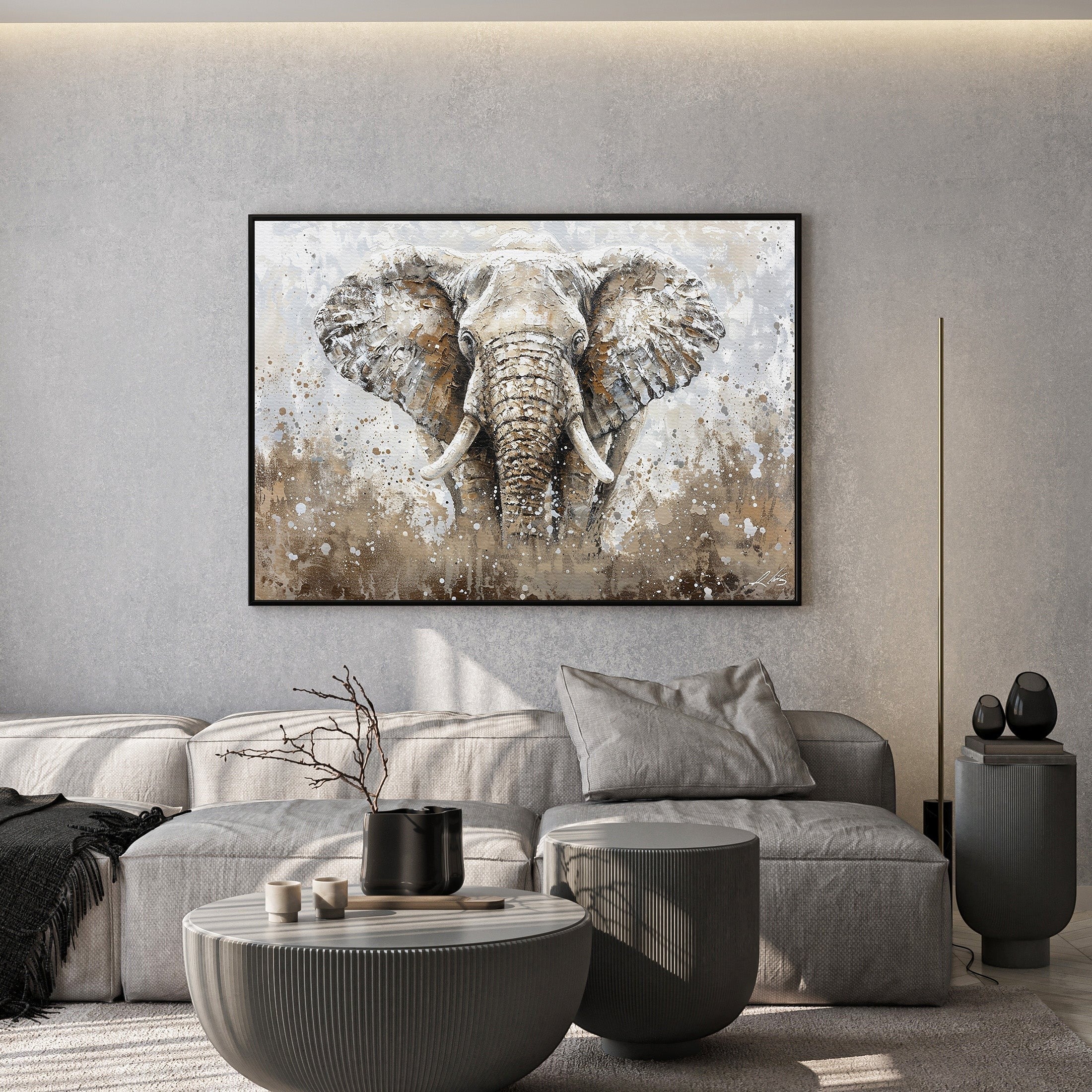 Majestic Elephant Portrait Wall Art