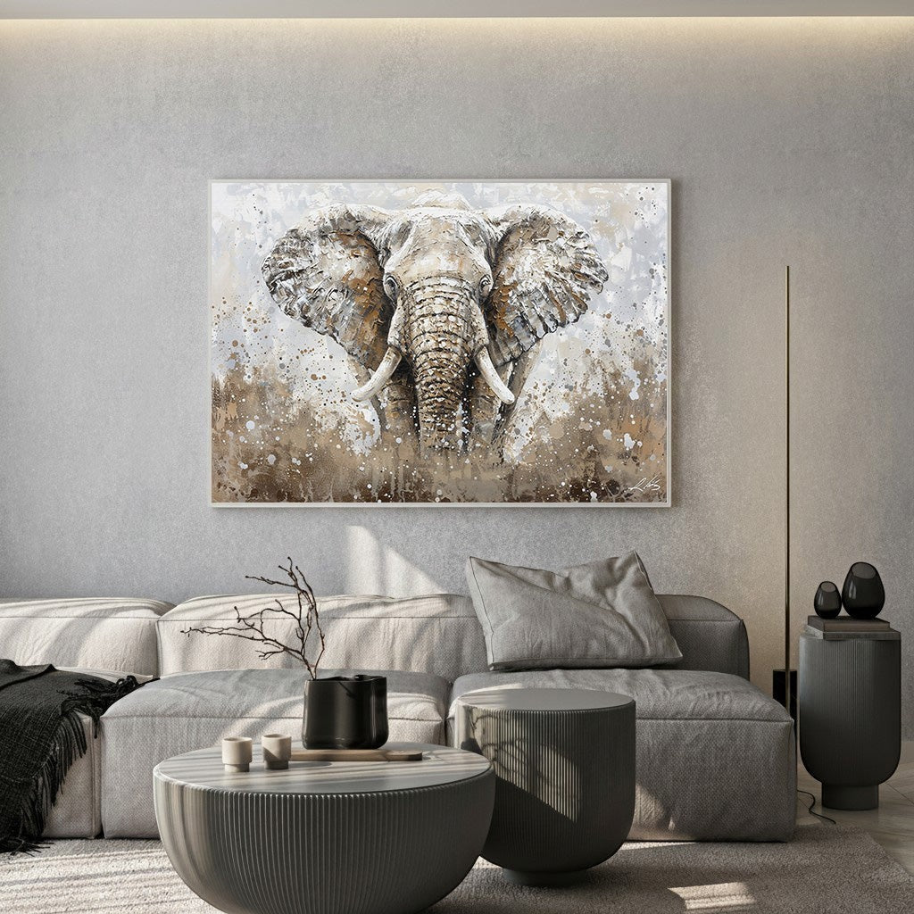 Majestic Elephant Portrait Wall Art