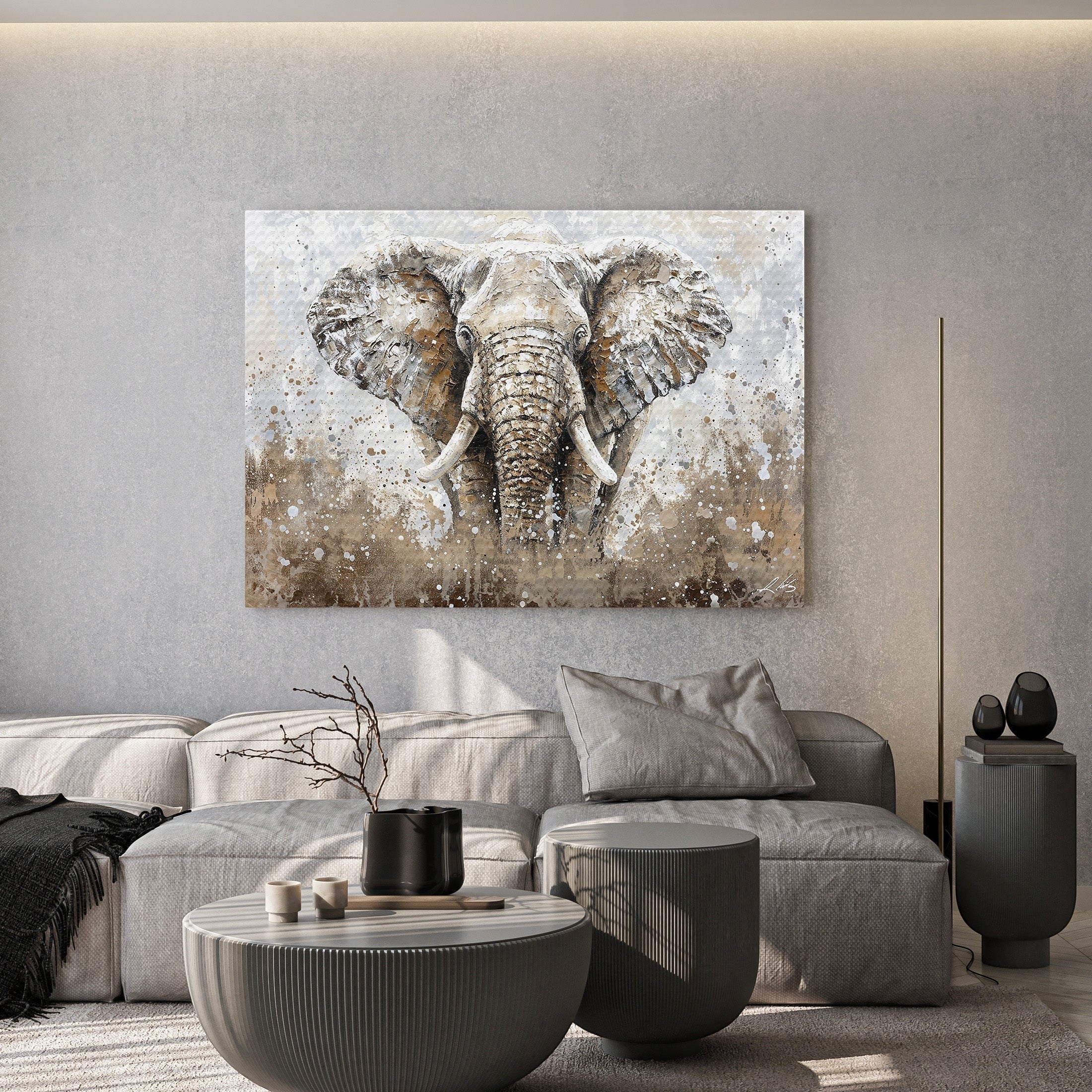 Majestic Elephant Portrait Wall Art