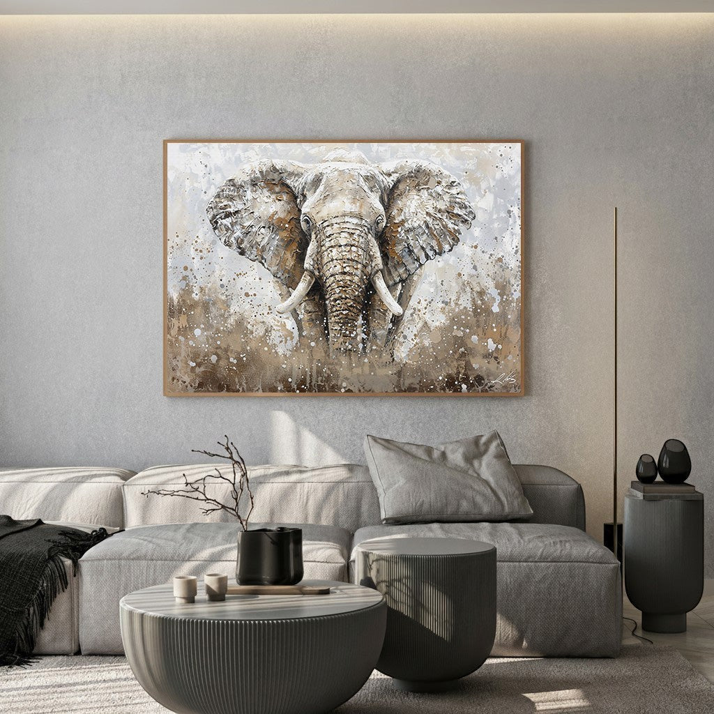 Majestic Elephant Portrait Wall Art