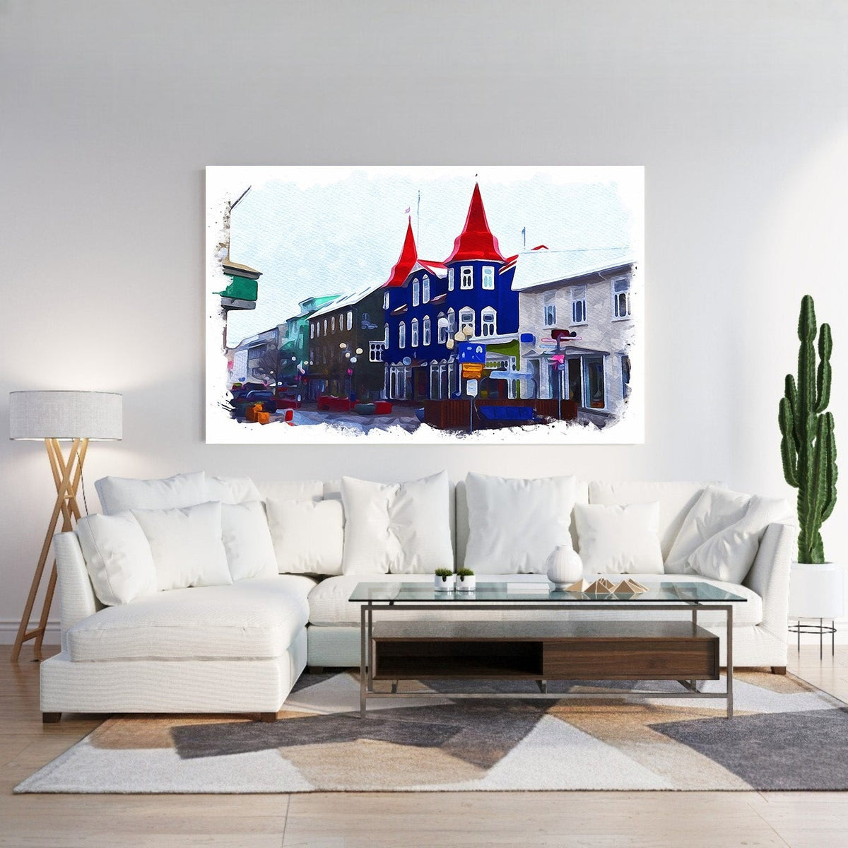 Colorful European Streetscape Wall Art