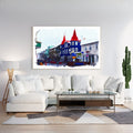 Colorful European Streetscape Wall Art
