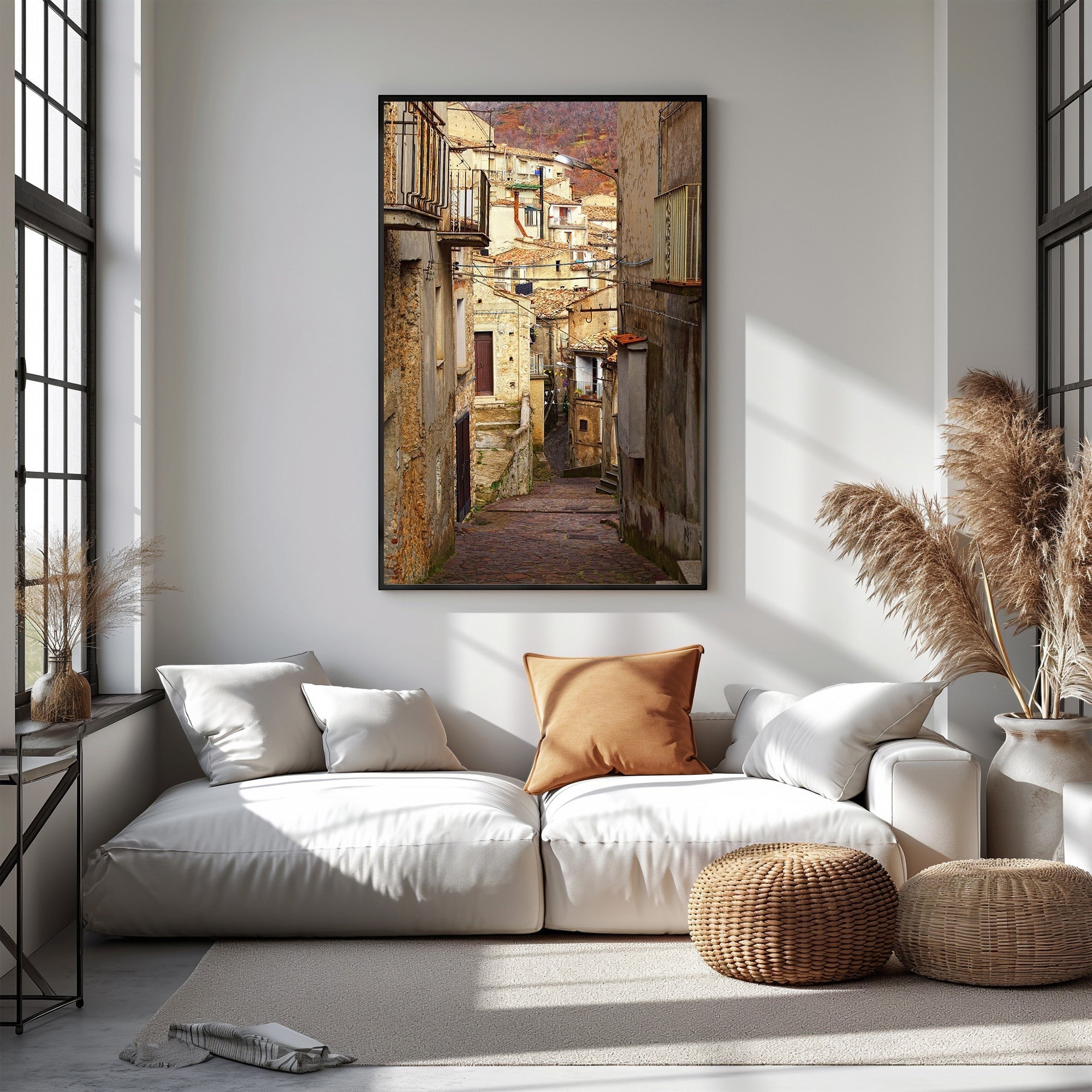 European Village Street Scene Wall Art