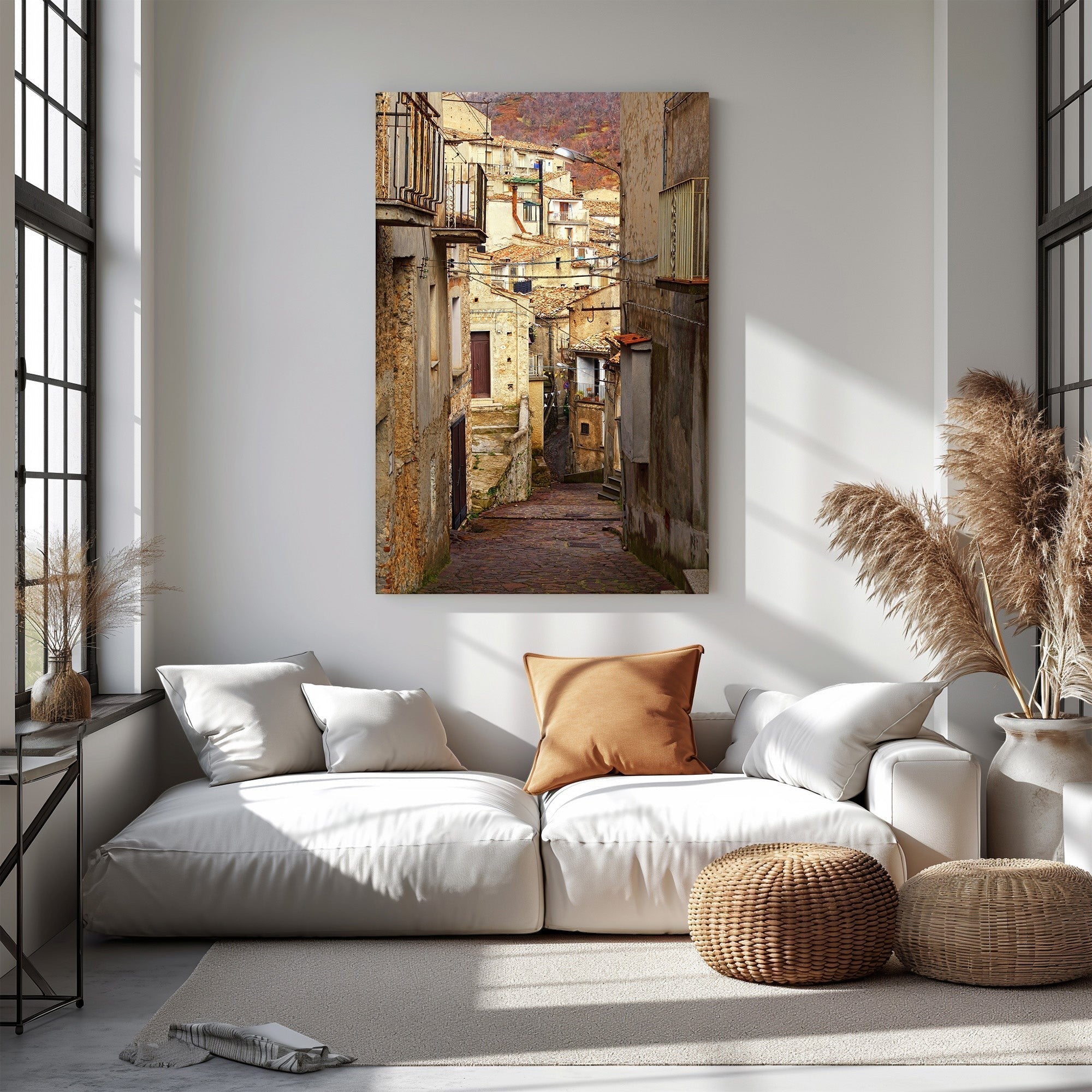 European Village Street Scene Wall Art