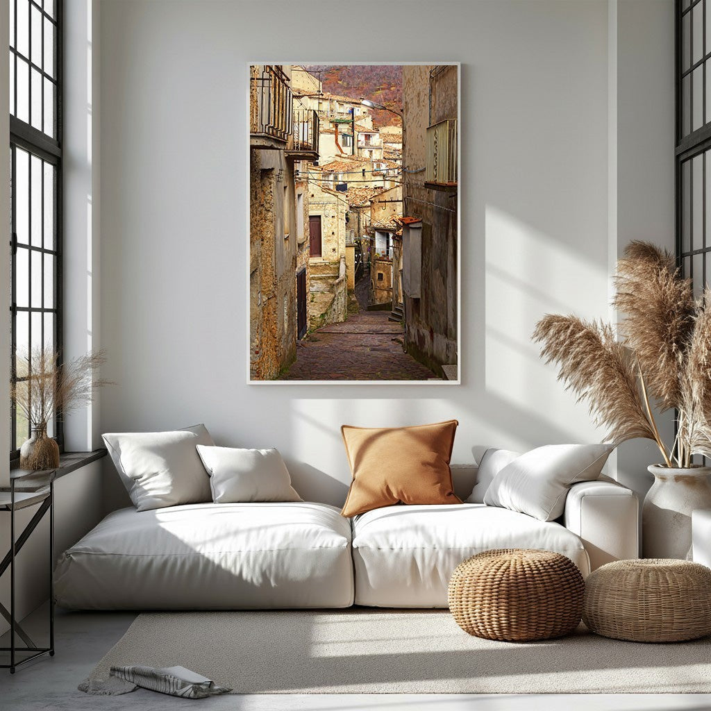 European Village Street Scene Wall Art