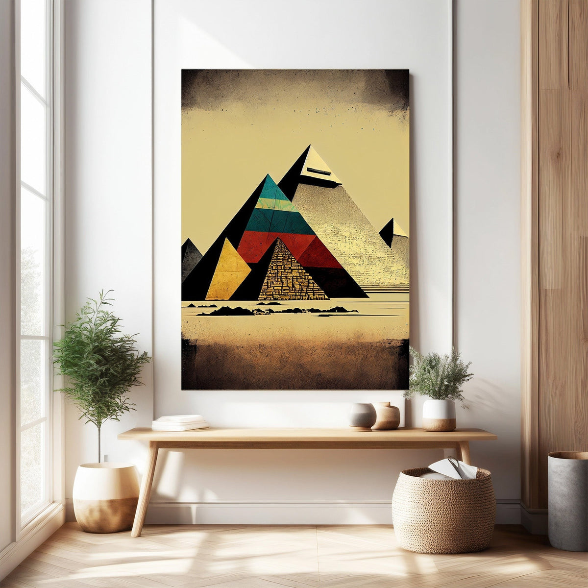 Geometric Pyramid Landscape Wall Art