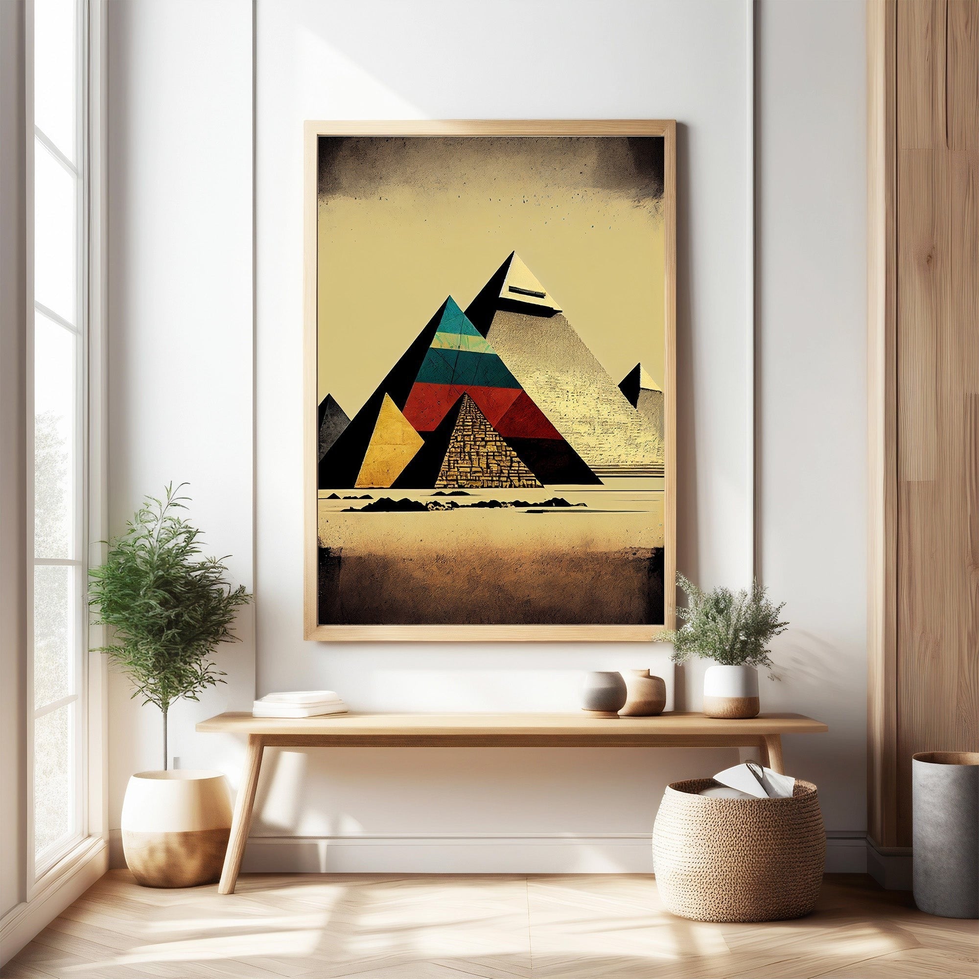 Geometric Pyramid Landscape Wall Art
