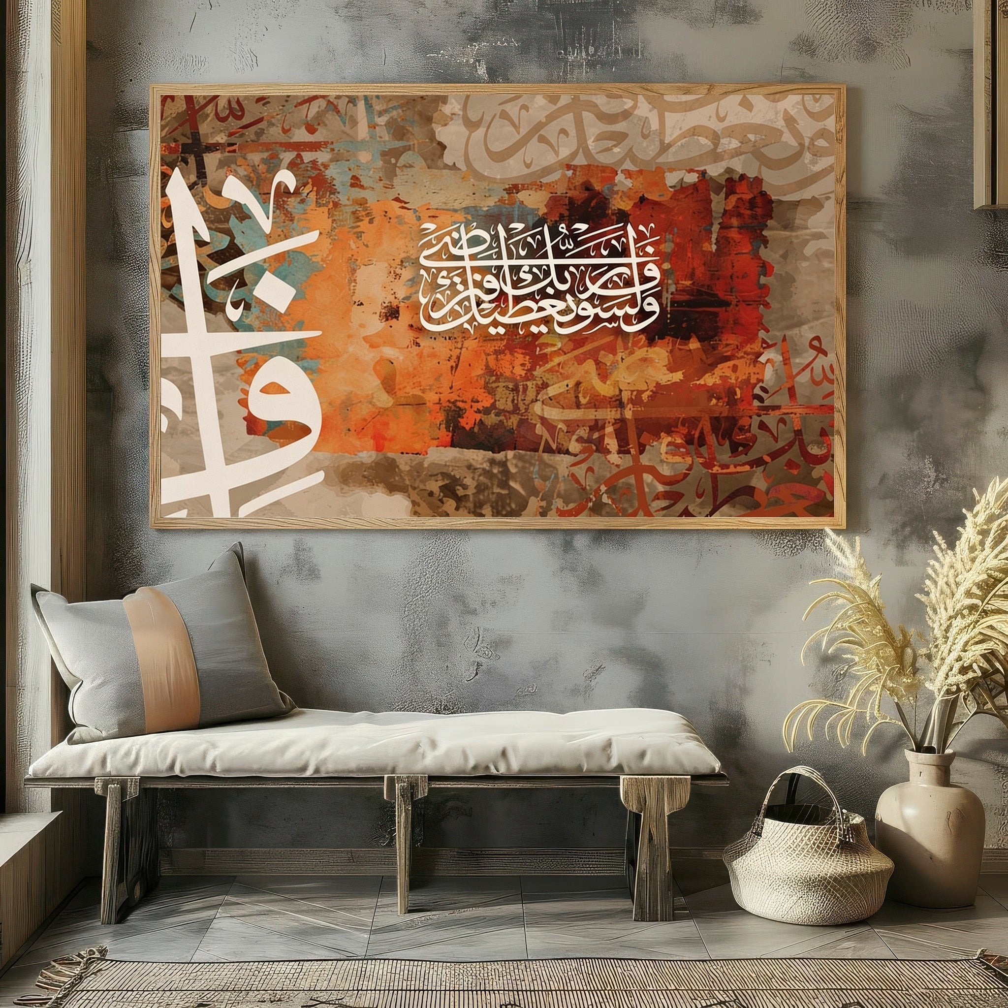 Abstract Islamic Calligraphy Wall Art