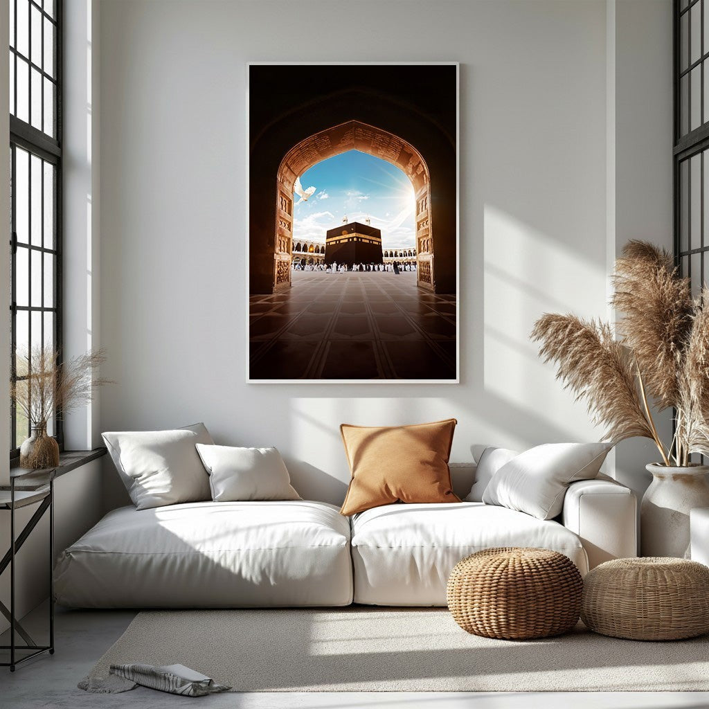 Islamic Archway With Kaaba View Wall Art