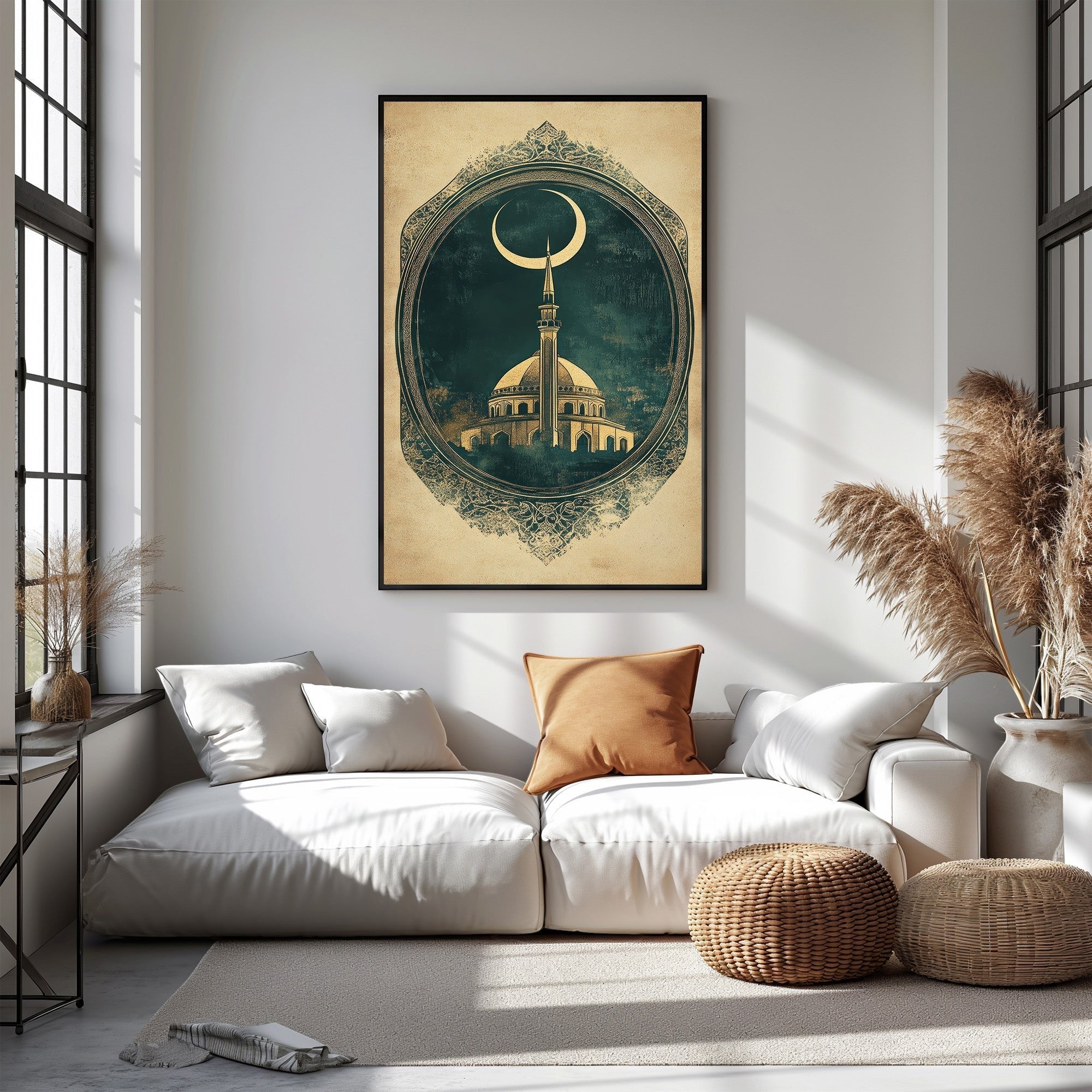 Islamic Mosque Crescent Moon Artwork