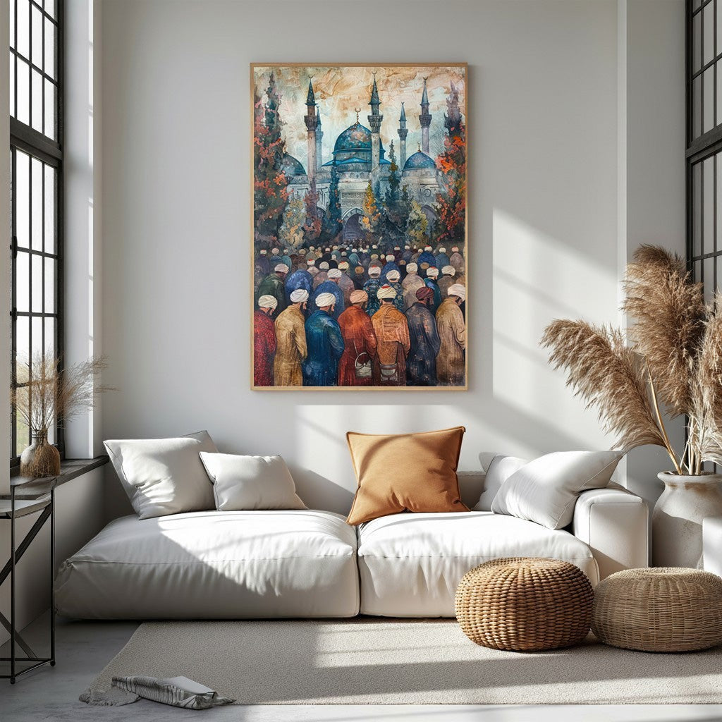 Islamic Mosque Gathering Wall Art