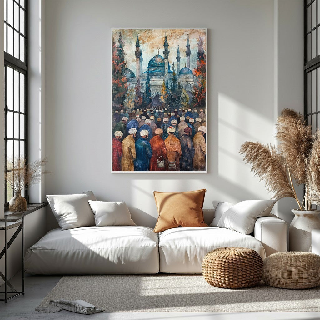 Islamic Mosque Gathering Wall Art