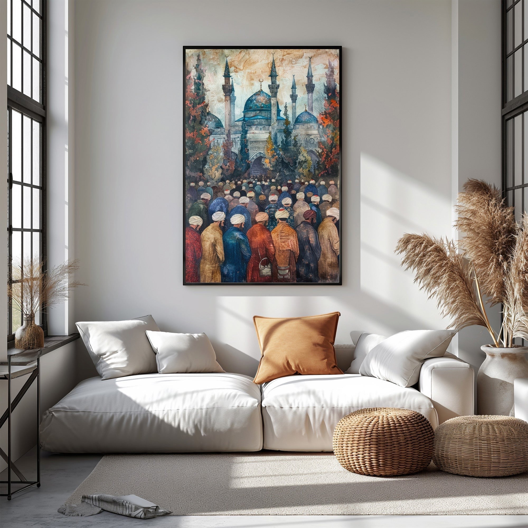 Islamic Mosque Gathering Wall Art