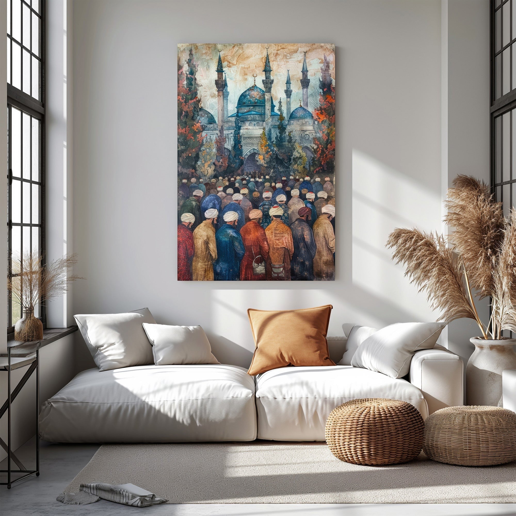 Islamic Mosque Gathering Wall Art