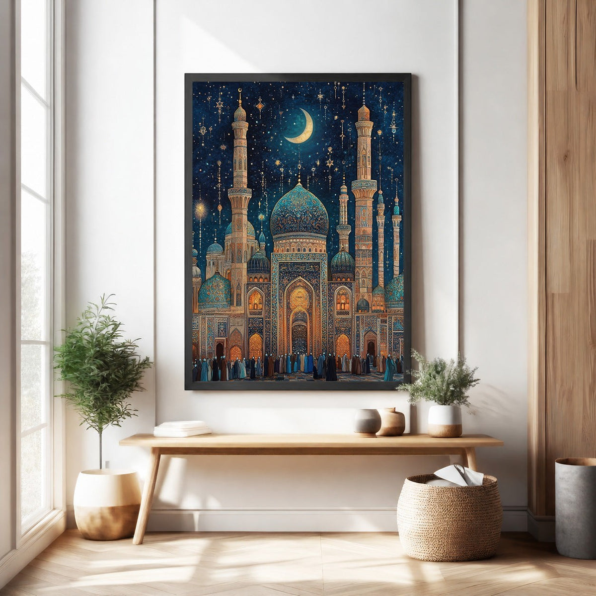Majestic Mosque Under Starry Night Sky