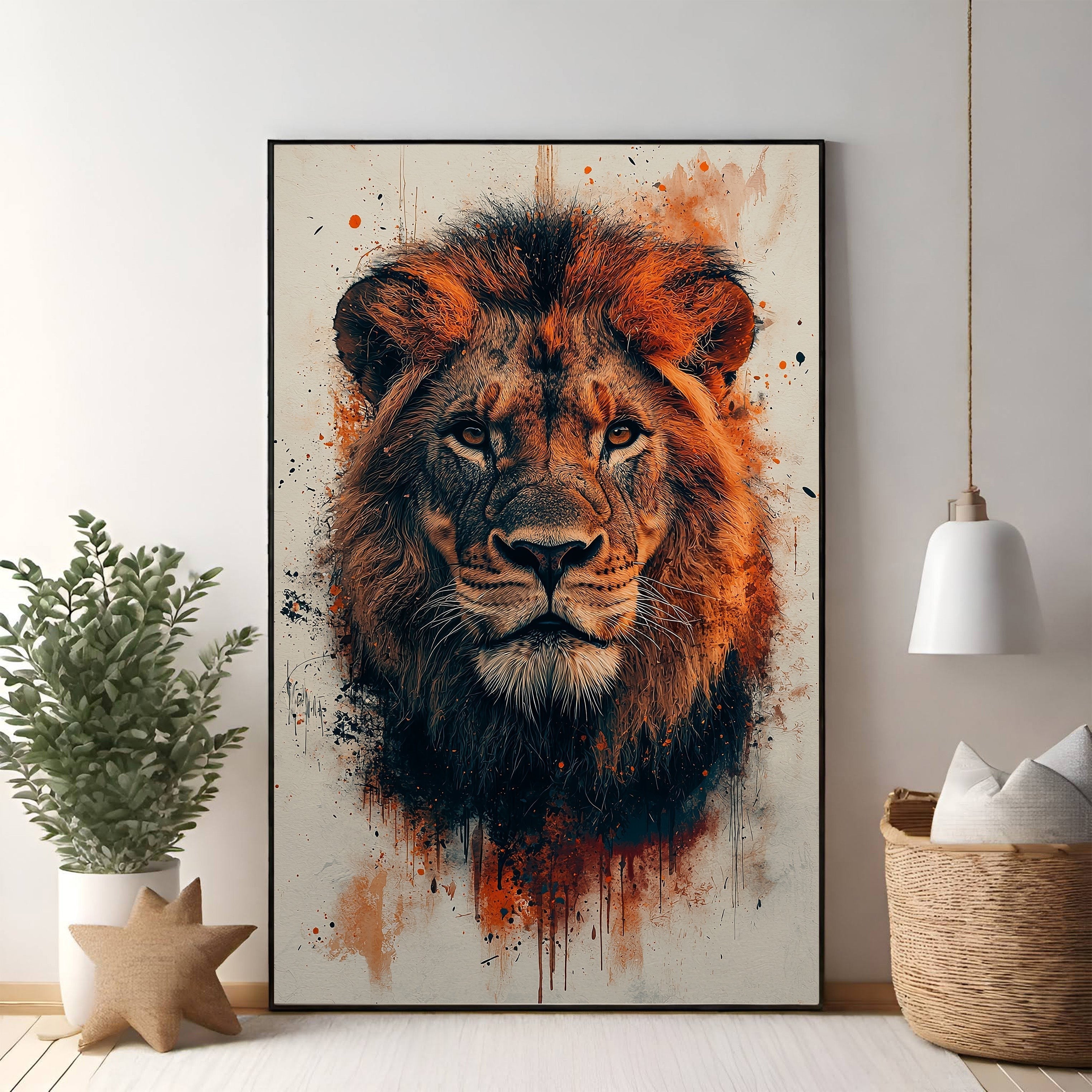 Majestic Lion Portrait Wall Art