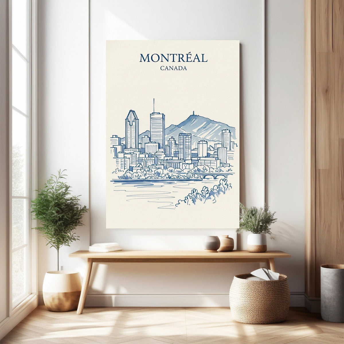 Montreal Canada Skyline Sketch Art Print