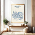 Montreal Canada Skyline Sketch Art Print