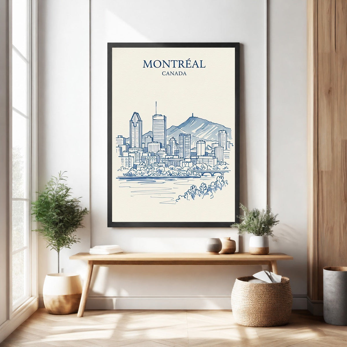 Montreal Canada Skyline Sketch Art Print