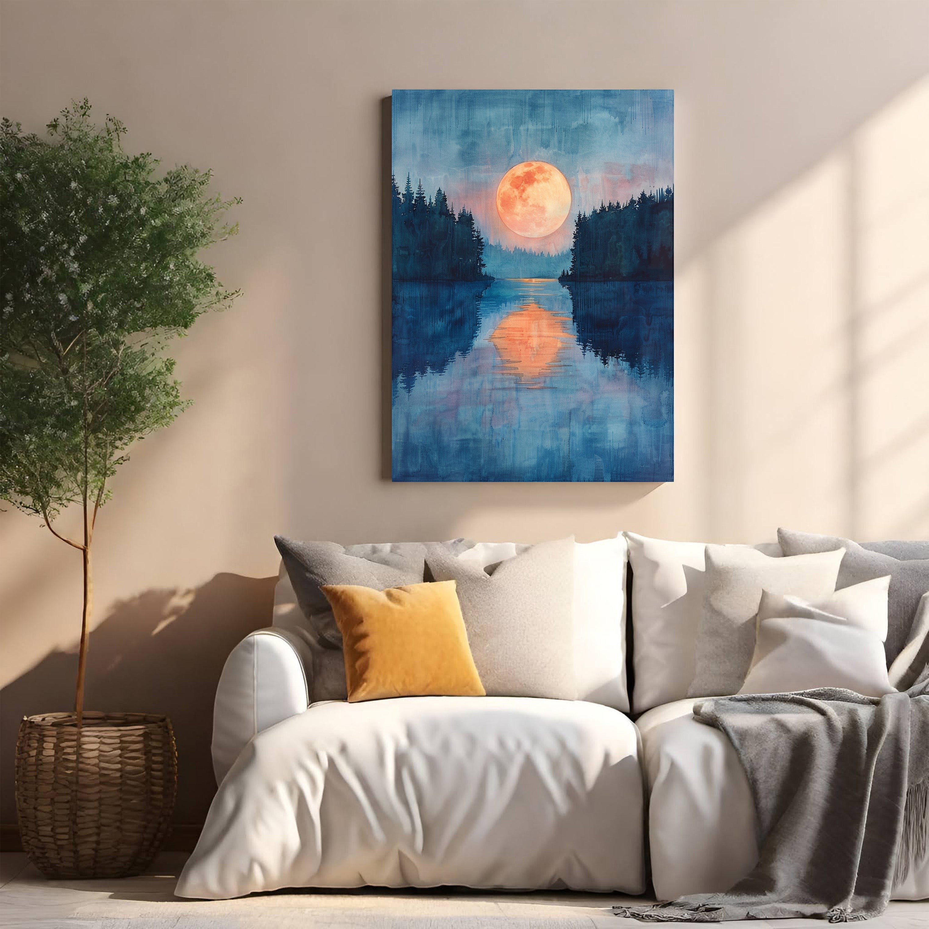 Enchanted Moonlit Lake Wall Art