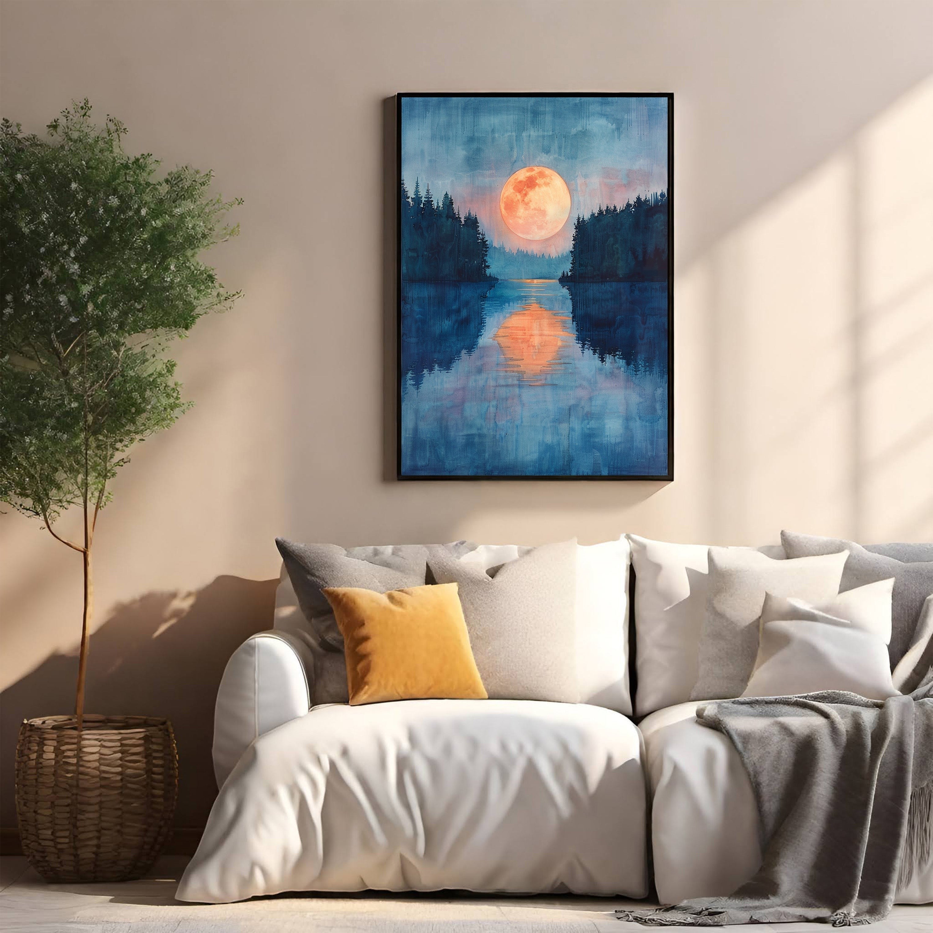 Enchanted Moonlit Lake Wall Art