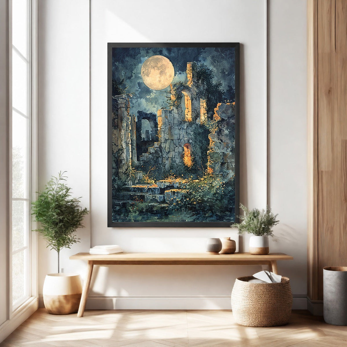 Moonlit Ruins Wall Art