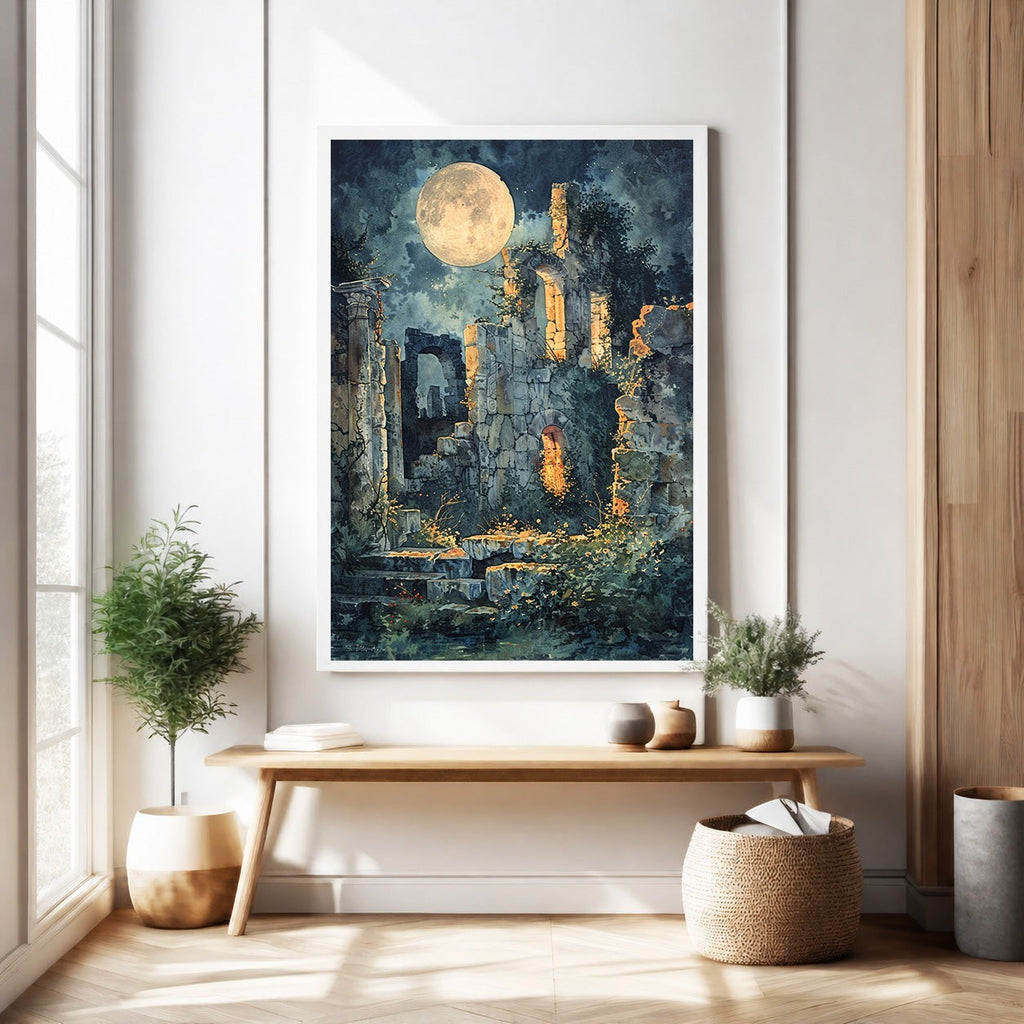 Moonlit Ruins Wall Art