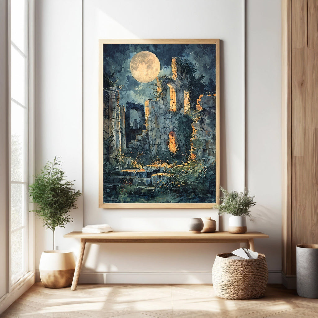 Moonlit Ruins Wall Art
