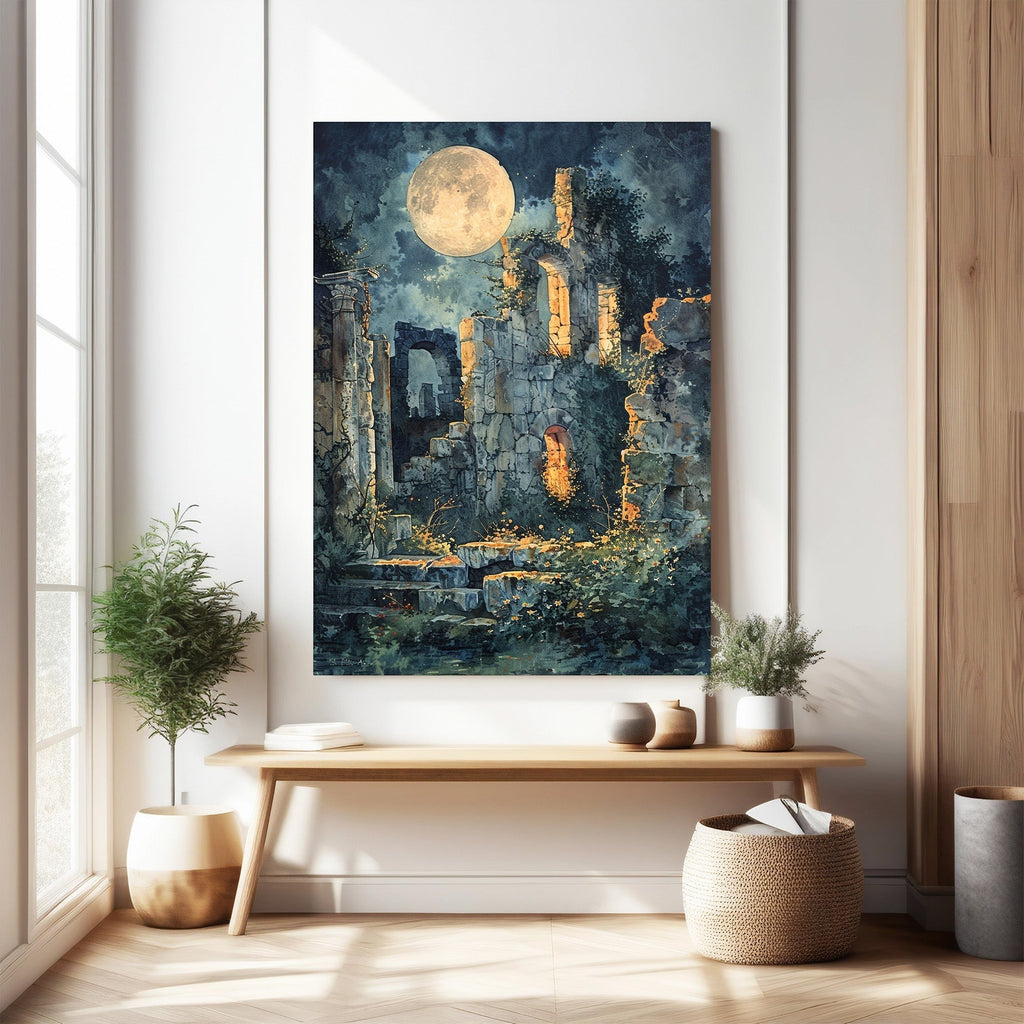 Moonlit Ruins Wall Art