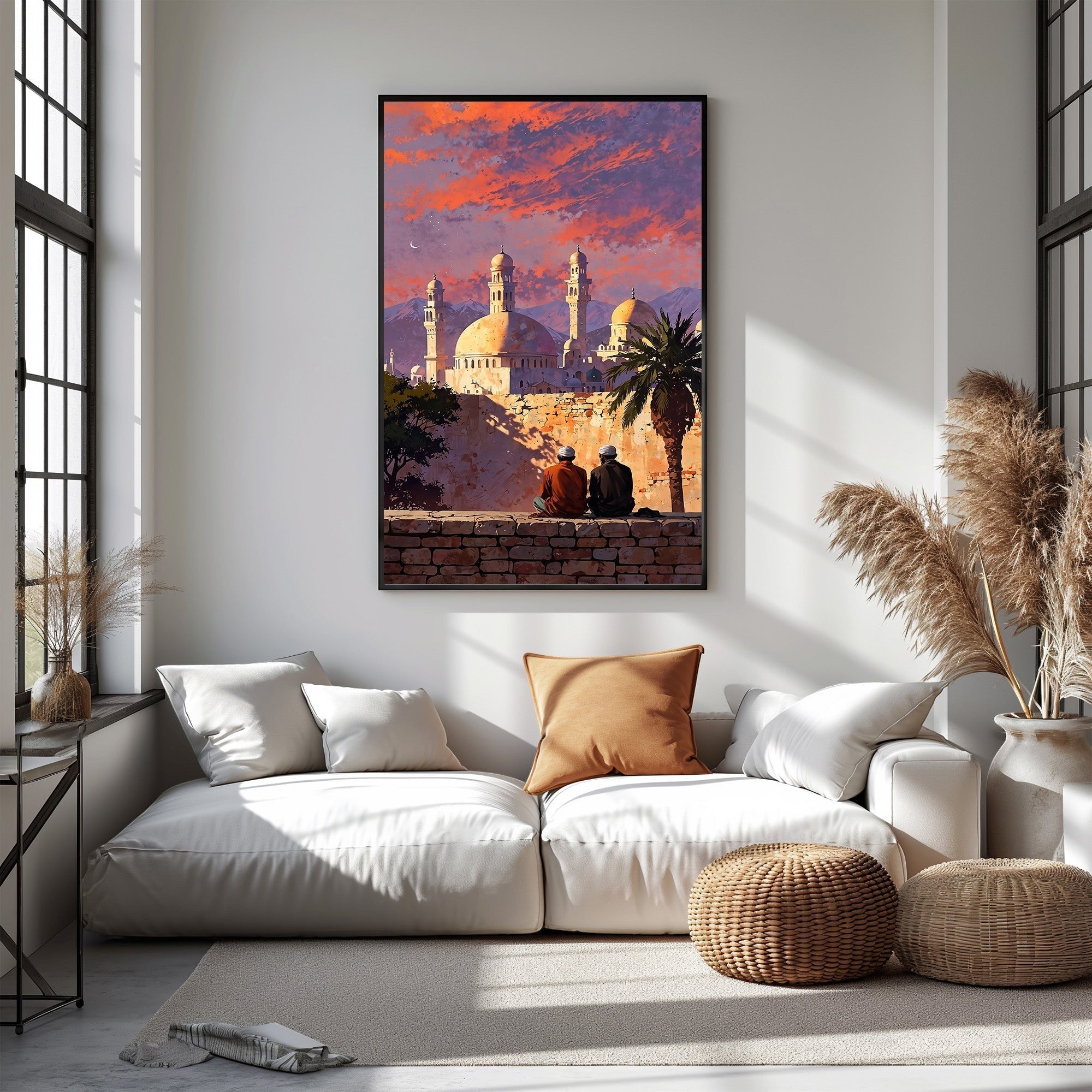 Mosque Sunset Wall Art