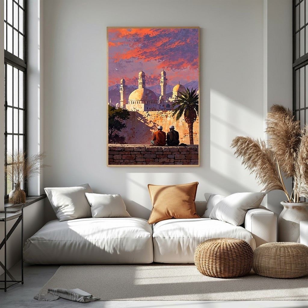 Mosque Sunset Wall Art