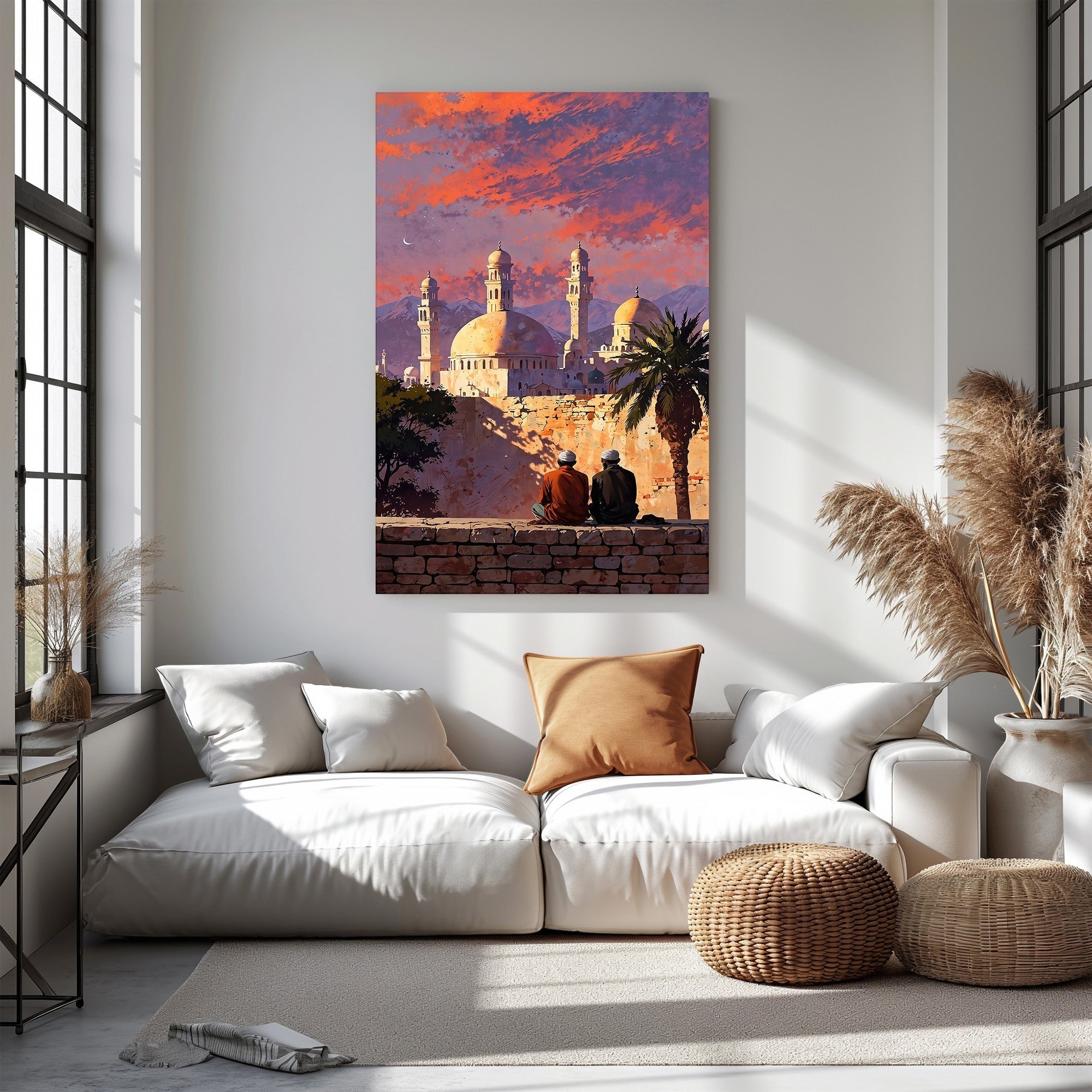 Mosque Sunset Wall Art