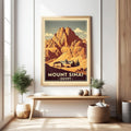 Vintage Mount Sinai Egypt Travel Poster